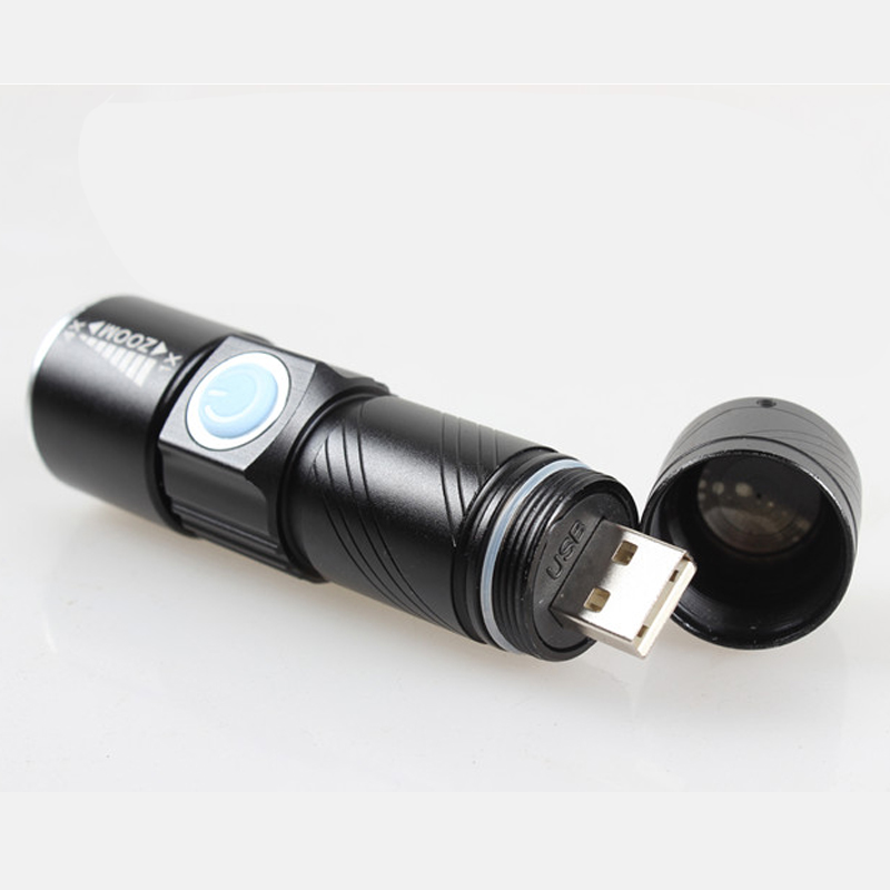 gold/black zoomable head switch xpe 3-mode rechargeable waterproof flashlight torch linternas built-in 16340
