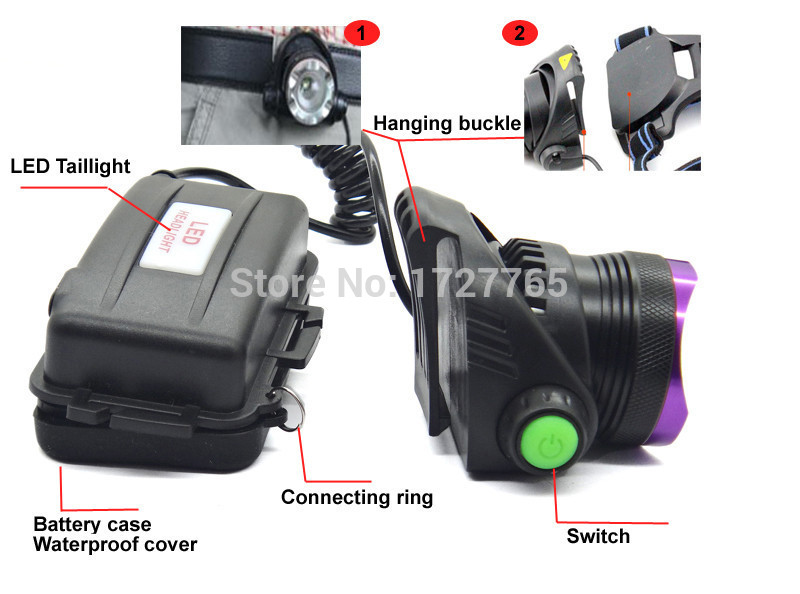 head lighter for hike with car charger light for climb t6 suitable for outdoor sport