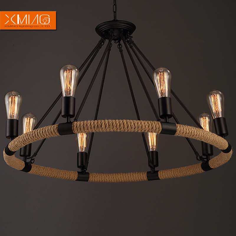 hemp rope pendant lights vintage loft light fixtures for kitchen lamp 8 lamp holder with e14 for kitchen lamp
