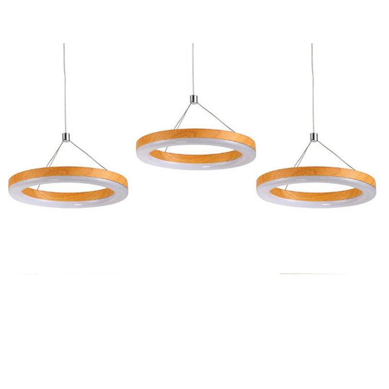 imitative wood led pendant lights,gold 30w 3 heads aluminum wood grain adjust bar pendant lamps for dining room livingroom
