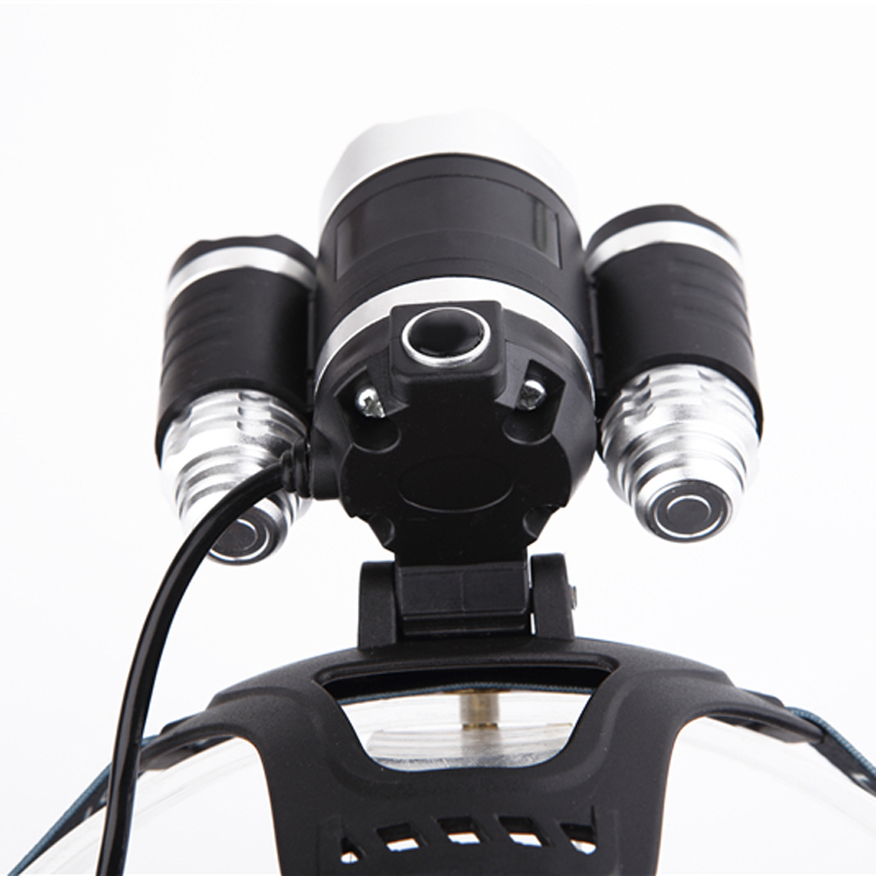 led headlight 3*t6 6000lm xm-l t6 led headlamp head bike lamp outdoor lights + 2* 18650 battery + charger + car charger