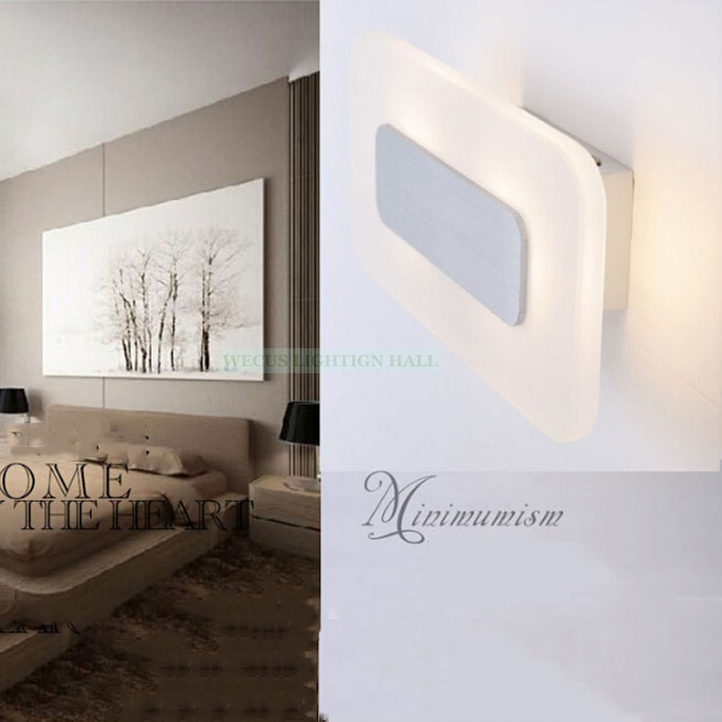 modern brief led wall light, bedside wall inconce, background living room toilet balcony stair ladder lamp acrylic wall lamps 6w