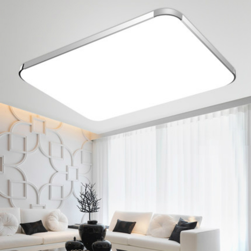 modern ceiling lights led ceiling lamp for living room remote control 72w for bedroom silver aluminum indoor lights
