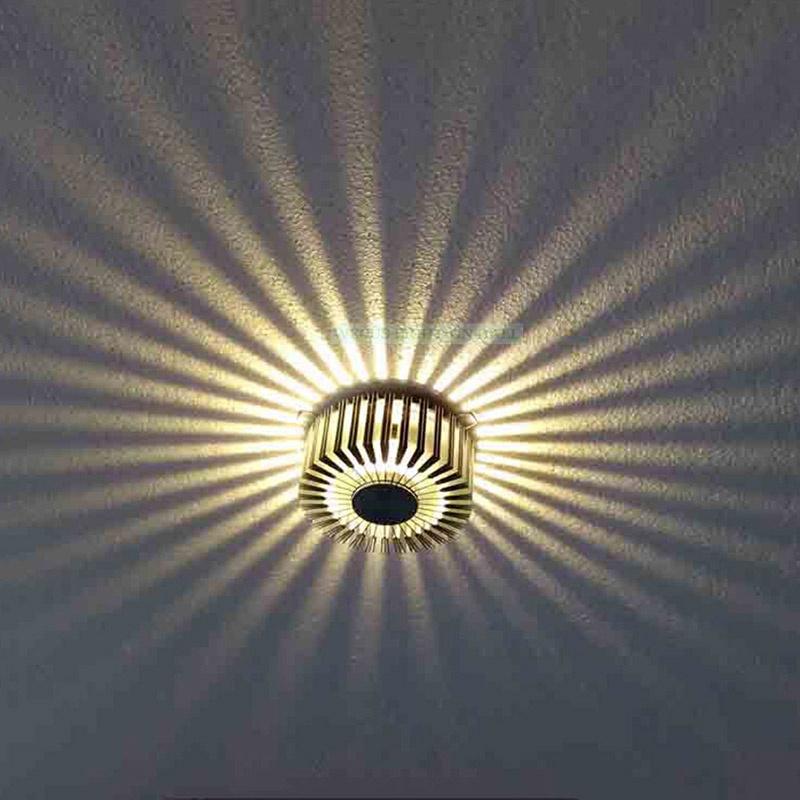 modern decorative led wall lamps ac85v,110v,220v,230v 1w led wall mounted light sun flower aisle bedside lights entrance lamp
