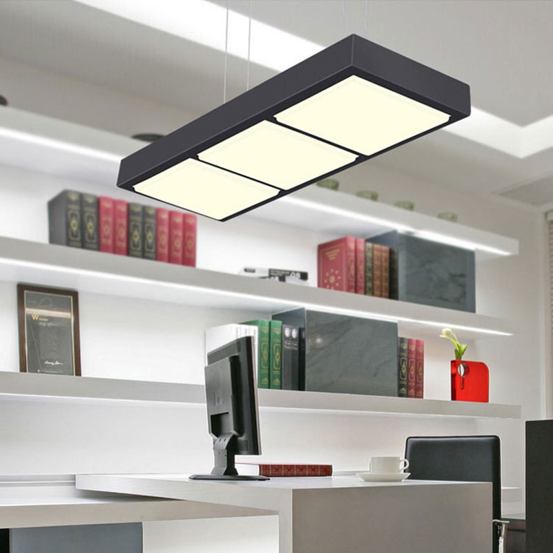 modern led pendant lights lamp for restaurant dining room livingroom decoration office project rectangular luminaire bar lamp