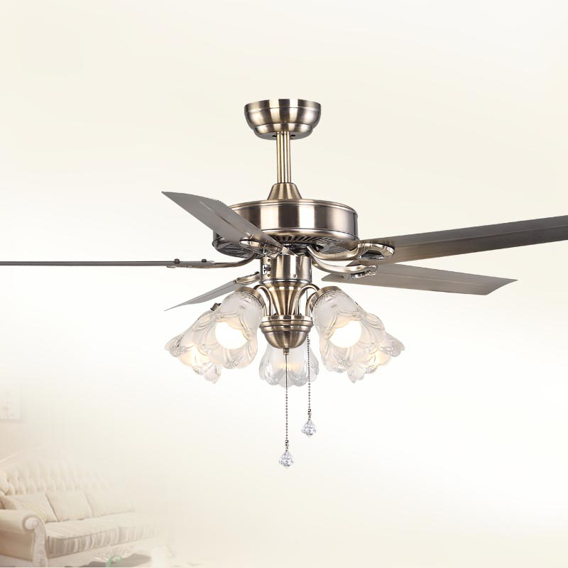 modern new 52 inch 5 blade /led holder wood blade ceiling fans with lights bronze ceiling lamp e27 lamp holder home bedroom