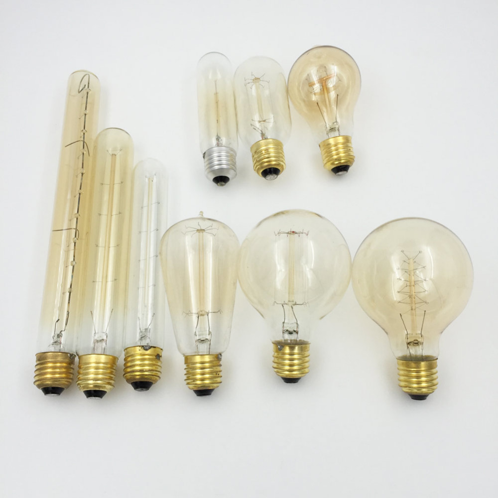 multiple types vintage edison bulb 40w 220v tungsten filament antique retro lighting bulbs for home decoration drop