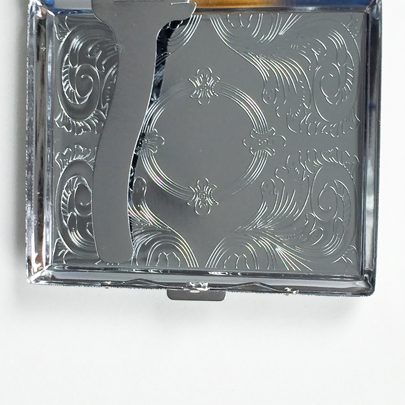 new fashion stainless steel cigar cigarette box brand cigarette holder tobacco storage case gift