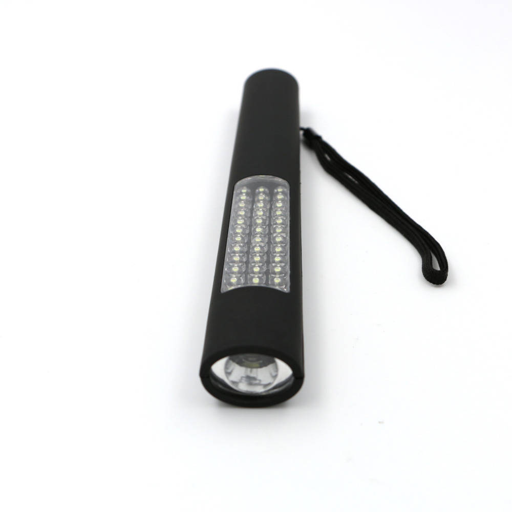 newest led light black 2 modes 37-led long lamp lantern flashlight led light torch power by 4*aaa battery