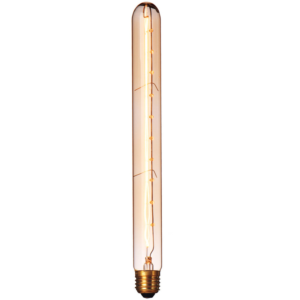 newest t30 e27 40w 220v retro edison nostalgic tungsten filament long tube bulb warm white light