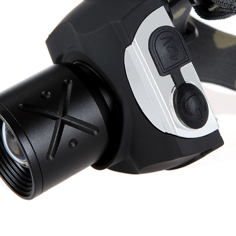 q5 led headlamp for hunting with us or eu charger plug 3-mode brightness adjustable focus
