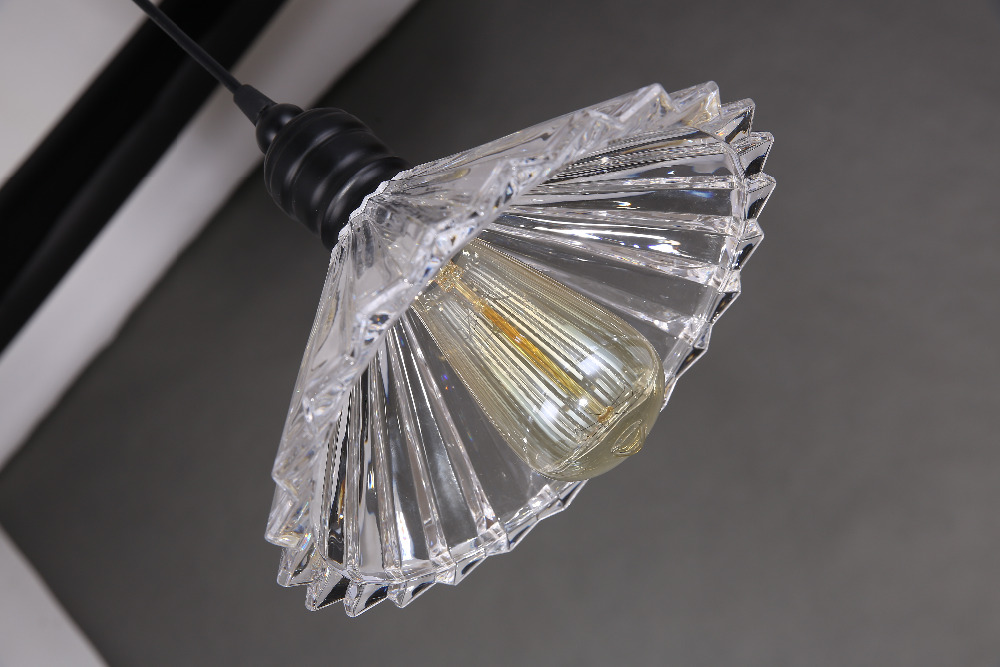 retro vintage pendant light glass crystal umbrella hanging lamp e27 pendant lamp for home decor -lampara colgante