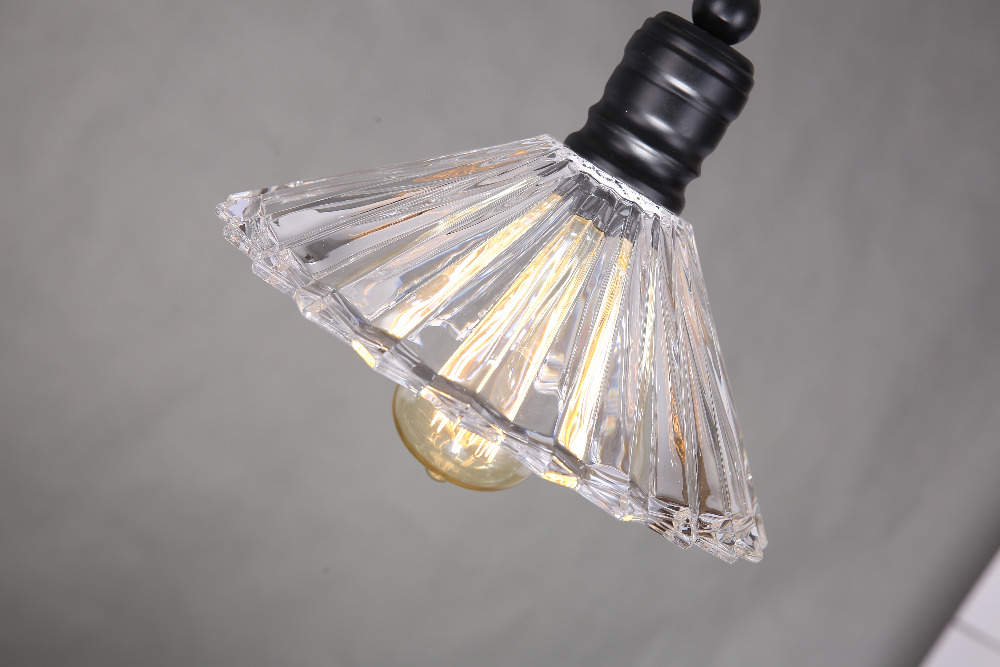 retro vintage pendant light glass crystal umbrella hanging lamp e27 pendant lamp for home decor -lampara colgante