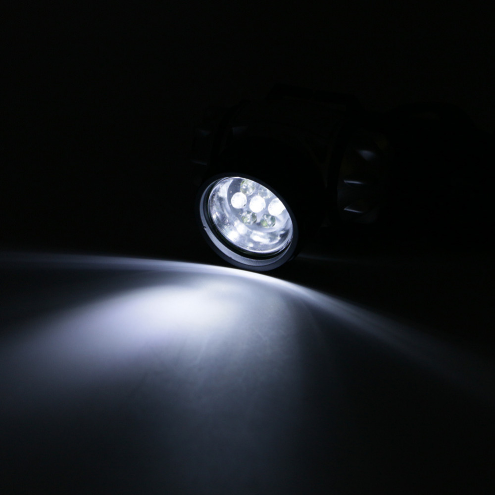 super bright 3 modes 1 / 3 / 7 leds headlight lamp professional lighting lanterna with headband power by 3*aaa battery