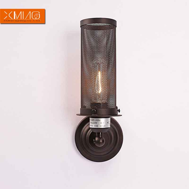 vintage wall lamp retro rustic wall sconces black lamp shade iron material the best light for indoor bedroom hallway bar style