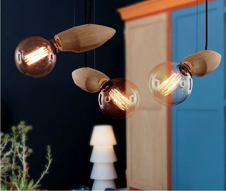 wood light for dining room bedroom fish swim home lamp fixture design lighting light decoration creativity