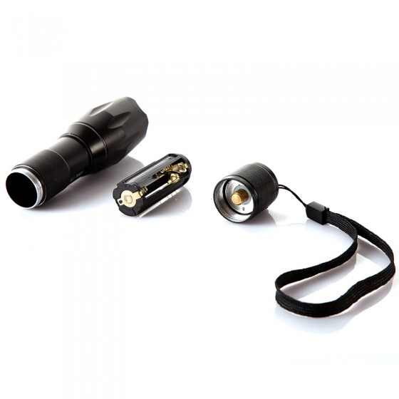 xml t6 led flashlight 3 modes 3800lm aluminum waterproof zoomable torch light linternas with aaa battery holder use 18650/aaa