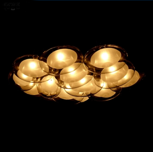 1 / 7/ 10 heads duplex stairs duplex villa oval glass ball lighting eggs interesting decorative pendant lighting