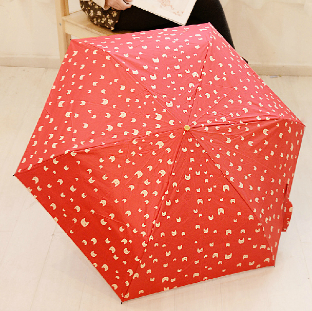 2014 cute cartoon cat animal lovely korea style mini size practicability umbrella
