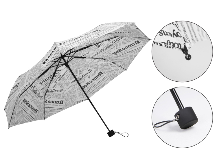 2014 new design umbrella pongee sun rain solid newspaper dollar money pattern