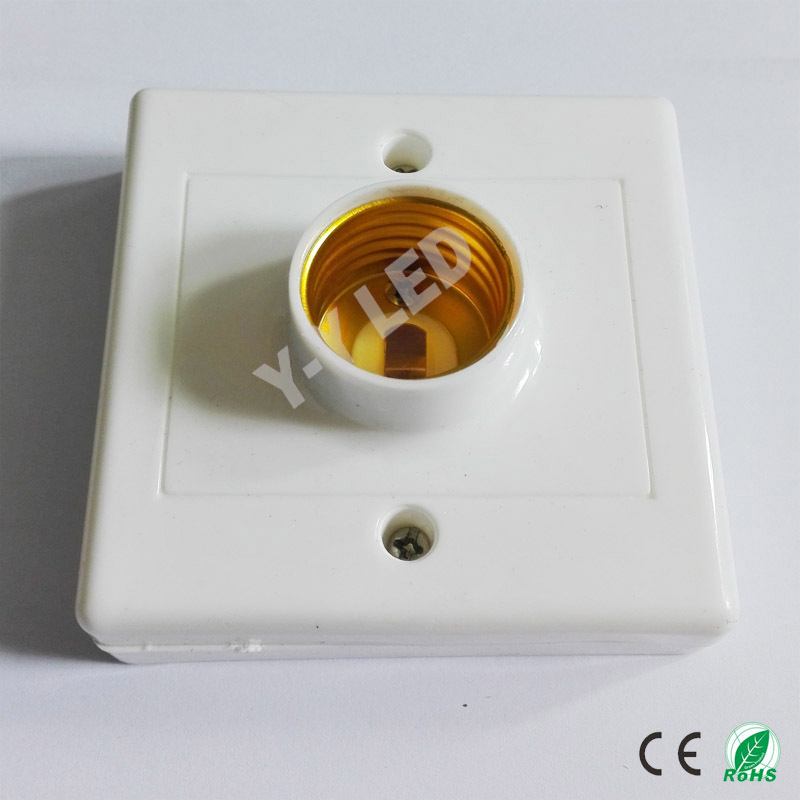 5pcs/lot e27 light bulb lamp socket holder adapter, square lamp bases; colour and lustre is white