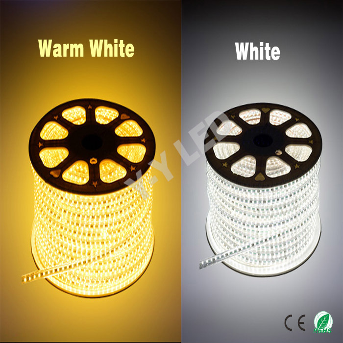 ac220v 3.6w/m 60led/m smd3528 led decoration strip light white/warm white/ red/gree/ blue/yellow, flexible light non- waterproof