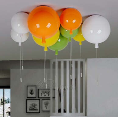 bulb kids' gifts interesting 5 colors droplight children room colorful balloons pendant light