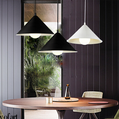 bulb ly modern minimalist creative personalized lamps geometry hypotenuse cone pendant lamp