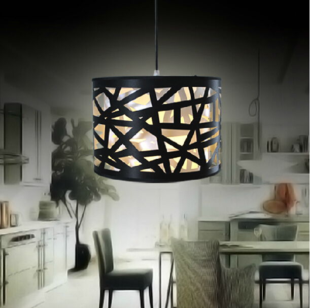 cloth fashion creative modern simple bar restaurant nordic nest black through-carved pendant light