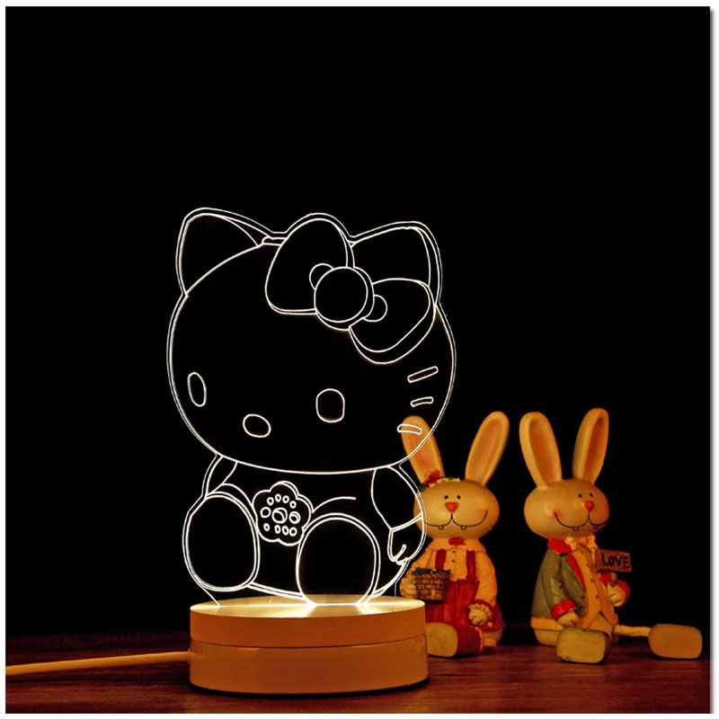 contracted fashion ( 1pieces/lot) 3d cartoon three-dimensional led night lights,creative small desk lamp, for home decoration