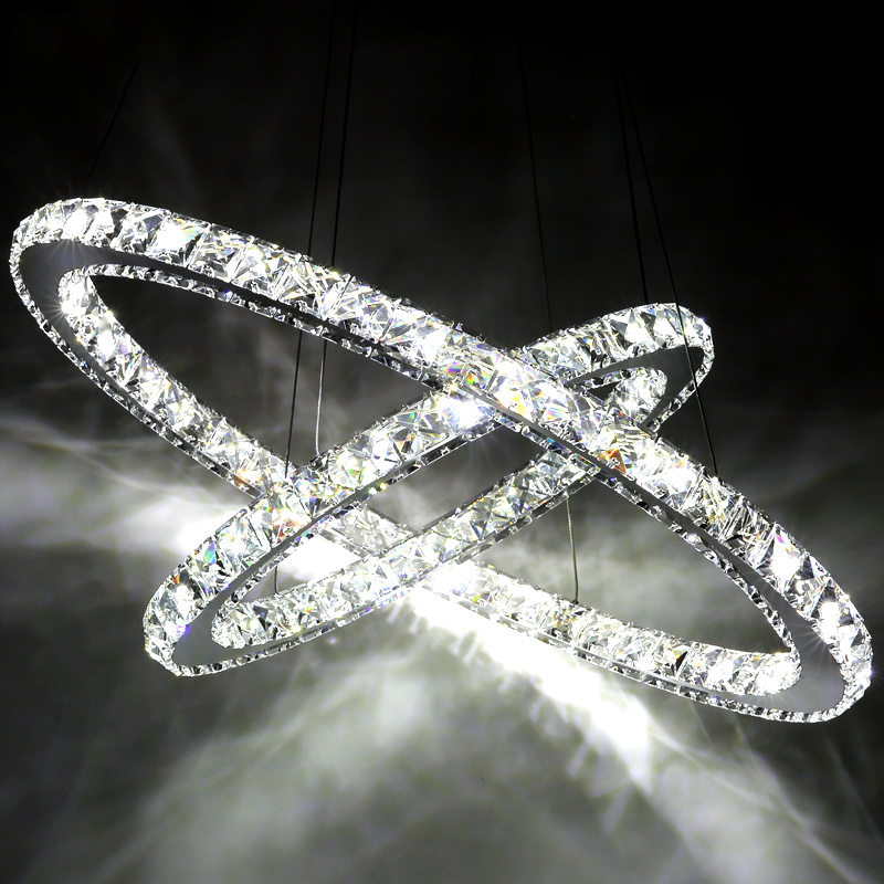 crystal ring circles modern led pendant lights lighting fixtures cerchio anello lampadario luminaire suspendu anneau lamp