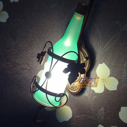 fashion beer bottle wall lamp europeanism bar vintage lamps club romantic scrub bottle wall light