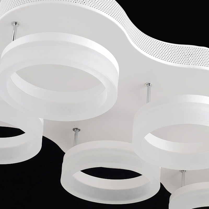 minimalist circle rings modern led ceiling lights for living room bedroom corridor ac 85-265v acrylic modern led ceiling lamp