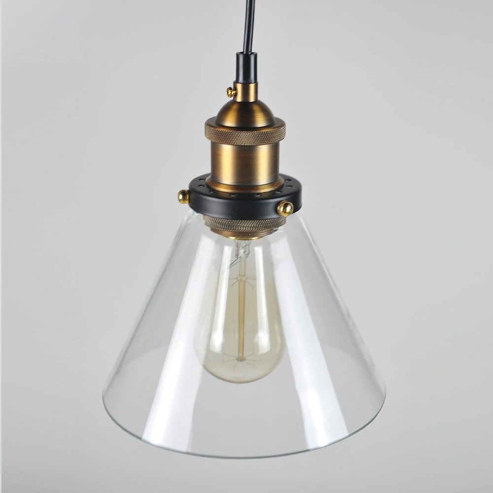 modern glass pendant lights with e27 metal lampholder dia 7.2 inch northern europe simple warm loft edison pendant lamps