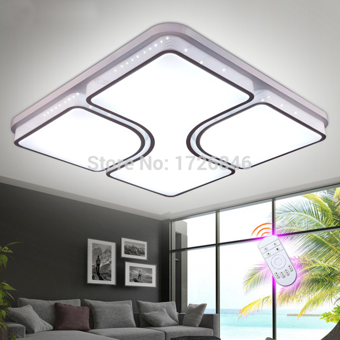 modern led ceiling lights for living room bedroom 24-54w square acrylic home ceiling lamps