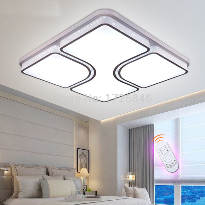 modern led ceiling lights for living room bedroom 24-54w square acrylic home ceiling lamps