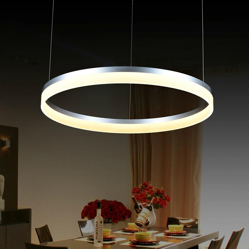 modern led living dining room pendant lights suspension luminaire suspendu led ring lighting lamp fixture de techo colgante