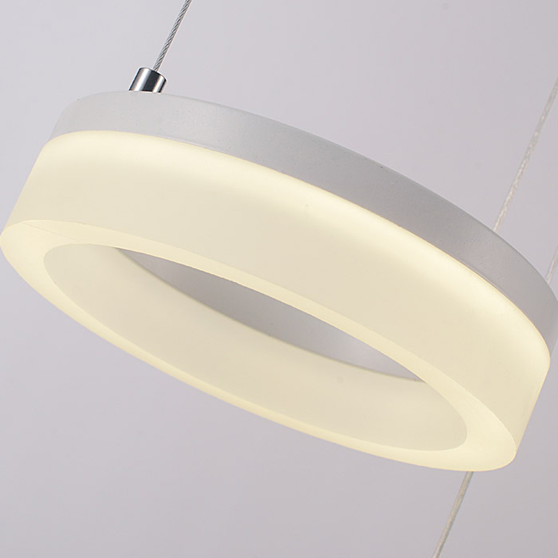 modern led pendant lights for dining room living room acrylic aluminum circle rings led pendant lamp fixtures ac 85-265v