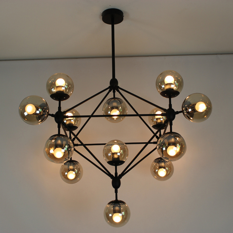 modern vintage pendant lights iron glass ball loft american industrial e27 edison bulb home decoration lamp