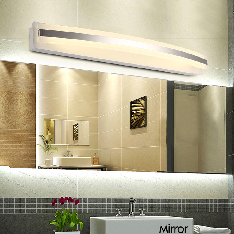 new modern led mirror lights for bathroom washroom dress room stainless steel led mirror lamp make up modern mirror lights