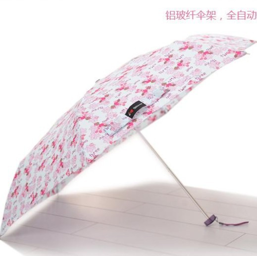 pink pig chidren protecting umbrella umbrella 3 folded umbrella for kids uv anti umbrella