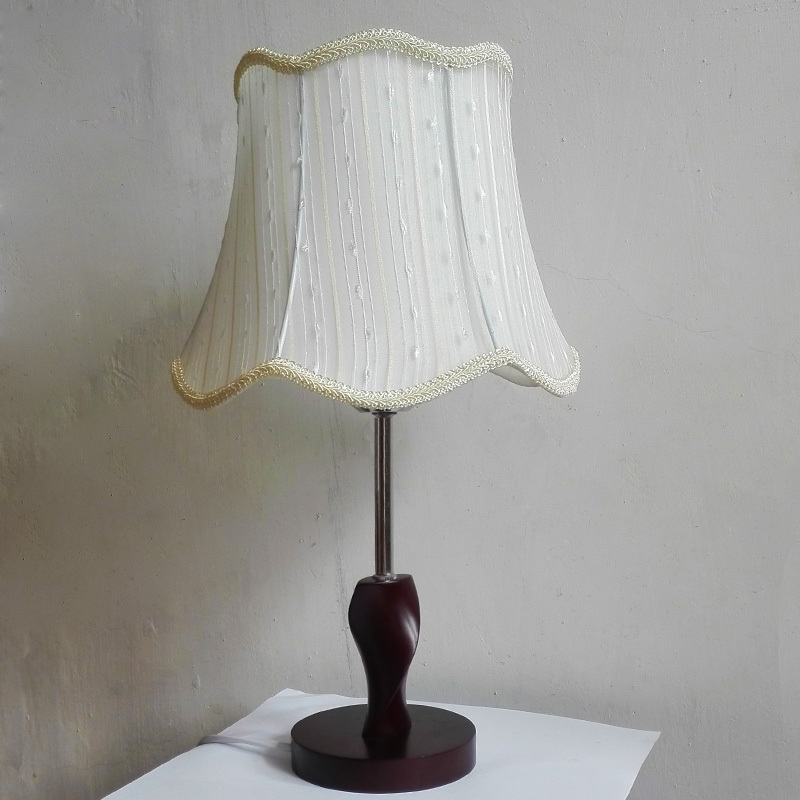 rural rural style led table lamp, gauze lampshade & compressed wood base household adornment bedside art decorative abajur