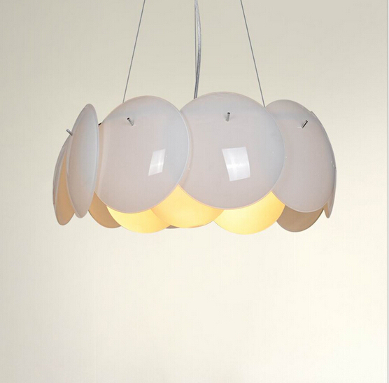 simple and stylish modern droplight round glass wafer pendant light