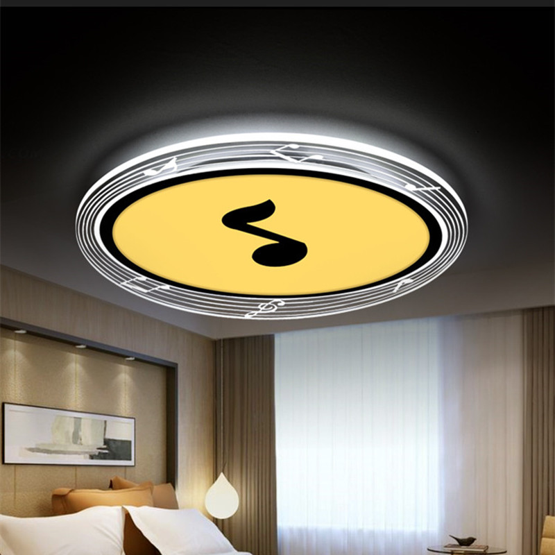 dia40 / 50cm creative music note design ultra thin acrylic led ceiling light for bedroom