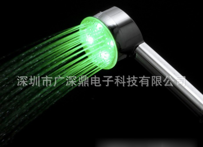 brand 3 color changing led shower head