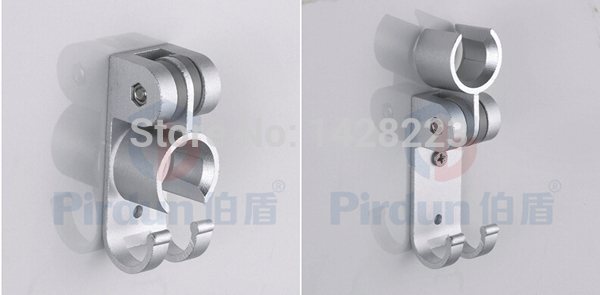aluminum handheld shower bracket wall mounted handshower holder with hooks - Click Image to Close