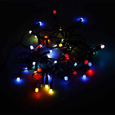 4pcs rgb led string light fairy christmas lights cristmas decoration holiday party outdoor ,5m ac110v/220v 50-leds