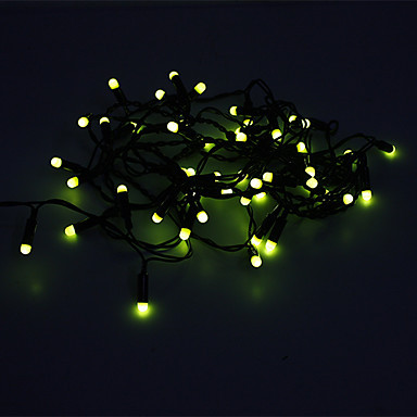 4pcs yellow led string light fairy christmas lights decoration holiday party outdoor ,5m ac110v/220v 50-leds