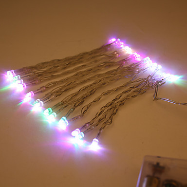 5pcs new year! rgb 3m 30 battery operated led string light for fairy christmas lights decoration holiday wedding