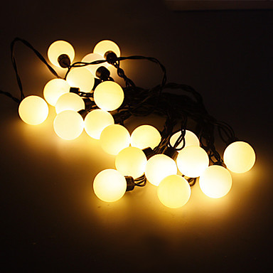 cutton ball warm white led string light fairy christmas lights decoration holiday party ,5m ac110v/220v 20-leds
